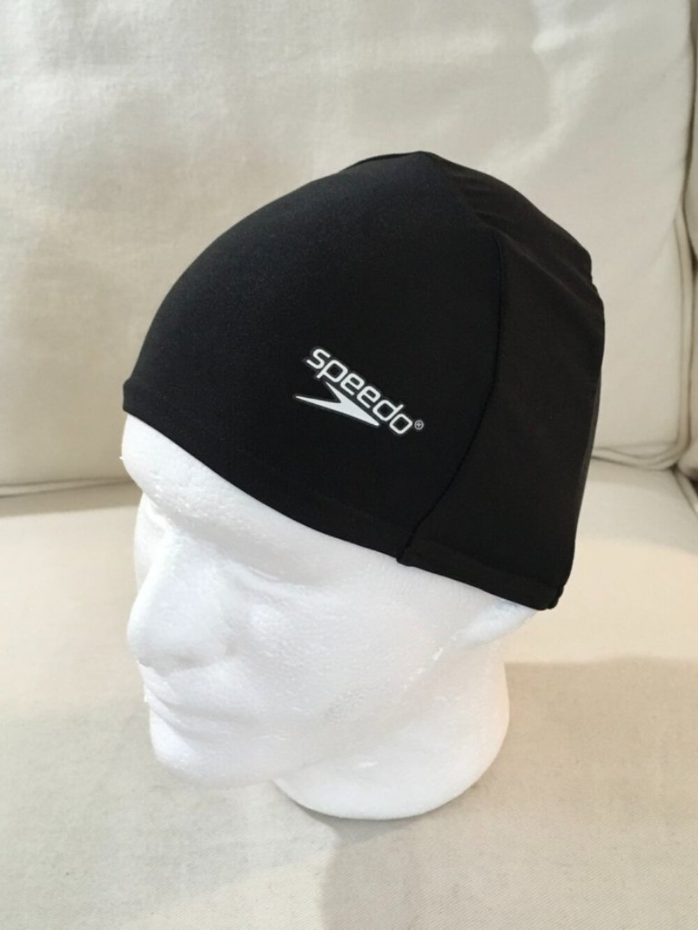 Speedo Unisex Black Fabric Swim Cap